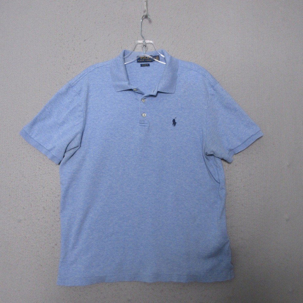 Polo Ralph Lauren Polo Shirt M Light Blue Classic Fit Short Sleeve Pony Logo